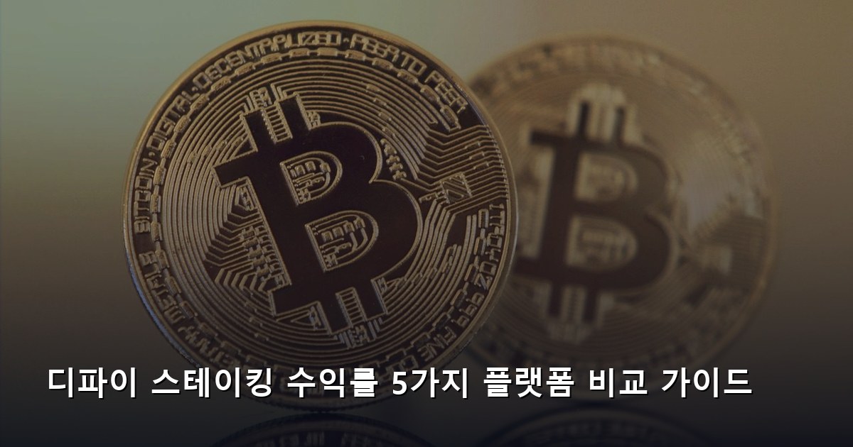디파이 스테이킹 수익률 5가지 플랫폼 비교 가이드